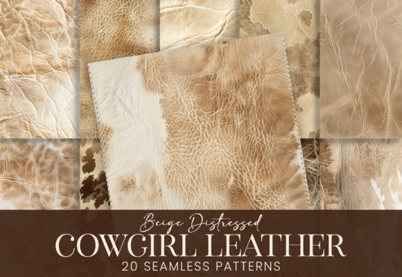 Beige Cowgirl Leather Vintage Distressed: A Timeless Design Element for Creative Projects