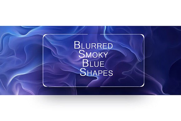 Blurred Smoky Blue Shapes for Premium Design Projects