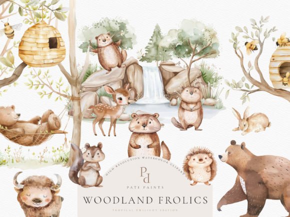 Cute Woodland Animal Clipart Bundle: A Creative Resource for Seasonal Projects