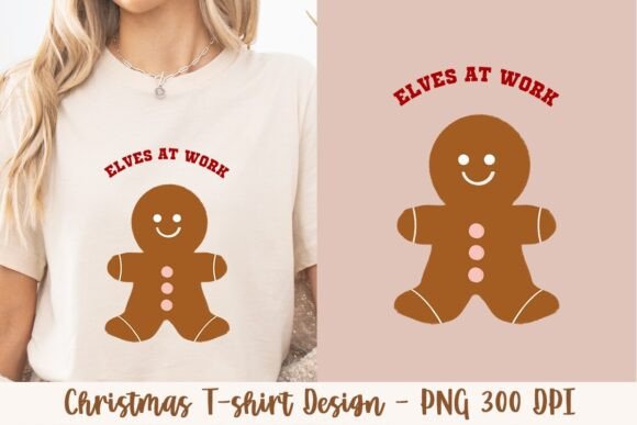Elves at Work Gingerbread 1: A Versatile Design Asset for the Holidays