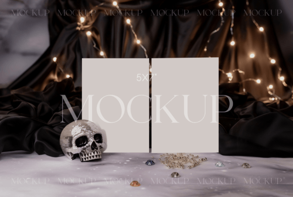 Halloween Double Card Mockup, Autumn: A Minimalist Tool for Modern Designers