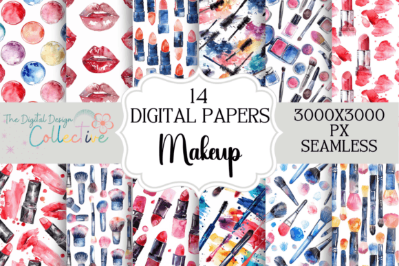 Makeup Seamless Digital Papers Bundle: A Creative Tool for Designers and Craft Enthusiasts