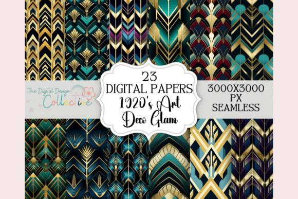 Seamless Art Deco Glam: A Strategic Design Tool for Creative Professionals