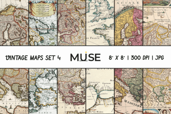 Vintage Maps Patterns Pack 4: Strategic Design Resources for Creative Professionals